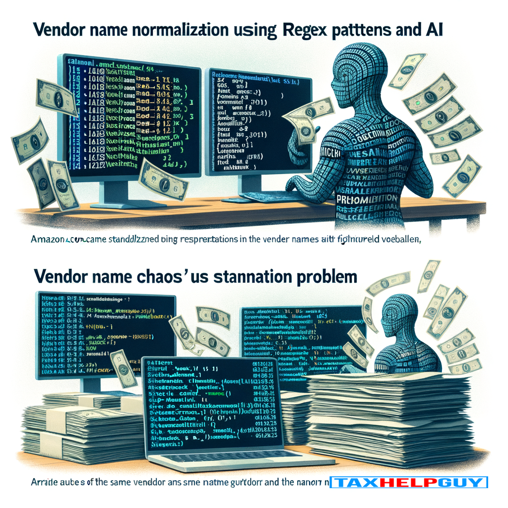 Vendor Name Normalization Using Regex Patterns and AI | Tax Help Guy